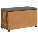 vidaXL Előtér pad Füstölt Tölgy 80 x 38 x 46 cm Műanyag Fa és Szövet