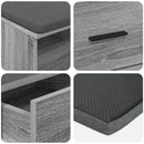 vidaXL Előtér pad Szürke Sonoma 80 x 38 x 46 cm Műanyag Fa és Szövet