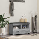 vidaXL Előtér pad Szürke Sonoma 80 x 38 x 46 cm Műanyag Fa és Szövet