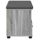 vidaXL Előtér pad Szürke Sonoma 80 x 38 x 46 cm Műanyag Fa és Szövet