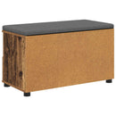 vidaXL Előtér pad fiókkal Öreg fa 80 x 38 x 46 cm Műanyag Fa és Szövet