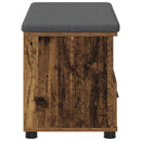 vidaXL Előtér pad fiókkal Öreg fa 80 x 38 x 46 cm Műanyag Fa és Szövet