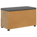 vidaXL Előtér pad Kézműves Tölgy 80 x 38 x 46 cm Műanyag Fa és Szövet