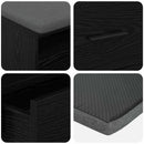 vidaXL Előtér pad Fekete Tölgy 100 x 38 x 46 cm Műanyag Fa és Szövet