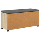 vidaXL Előtér pad Sonoma tölgy 100 x 38 x 46 cm Műanyag Fa és Szövet