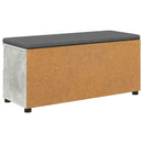 vidaXL Előtér pad Beton Szürke 100 x 38 x 46 cm Műanyag Fa és Szövet
