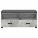 vidaXL Előtér pad Beton Szürke 100 x 38 x 46 cm Műanyag Fa és Szövet