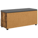 vidaXL Előtér pad Füstölt Tölgy 100 x 38 x 46 cm Műanyag Fa és Szövet