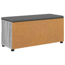 vidaXL Előtér pad Szürke Sonoma 100 x 38 x 46 cm Műanyag Fa és Szövet