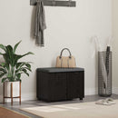 vidaXL Előtér pad Fekete Tölgy 60 x 38 x 46 cm Műanyag Fa és Szövet