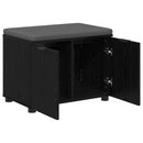 vidaXL Előtér pad Fekete Tölgy 60 x 38 x 46 cm Műanyag Fa és Szövet