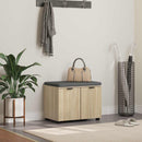 vidaXL Előtér pad Sonoma tölgy 60 x 38 x 46 cm Műanyag Fa és Szövet
