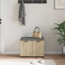 vidaXL Előtér pad Sonoma tölgy 60 x 38 x 46 cm Műanyag Fa és Szövet