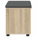 vidaXL Előtér pad Sonoma tölgy 60 x 38 x 46 cm Műanyag Fa és Szövet
