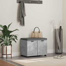 vidaXL Előtér pad Beton Szürke 60 x 38 x 46 cm Műanyag Fa és Szövet