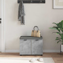 vidaXL Előtér pad Beton Szürke 60 x 38 x 46 cm Műanyag Fa és Szövet