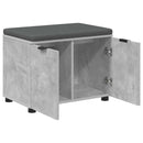 vidaXL Előtér pad Beton Szürke 60 x 38 x 46 cm Műanyag Fa és Szövet