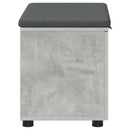 vidaXL Előtér pad Beton Szürke 60 x 38 x 46 cm Műanyag Fa és Szövet
