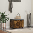 vidaXL Előtér pad Füstölt Tölgy 60 x 38 x 46 cm Műanyag Fa és Szövet