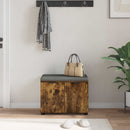 vidaXL Előtér pad Füstölt Tölgy 60 x 38 x 46 cm Műanyag Fa és Szövet