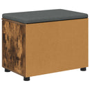 vidaXL Előtér pad Füstölt Tölgy 60 x 38 x 46 cm Műanyag Fa és Szövet