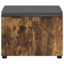 vidaXL Előtér pad Füstölt Tölgy 60 x 38 x 46 cm Műanyag Fa és Szövet