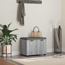 vidaXL Előtér pad Szürke Sonoma 60 x 38 x 46 cm Műanyag Fa és Szövet