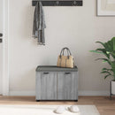 vidaXL Előtér pad Szürke Sonoma 60 x 38 x 46 cm Műanyag Fa és Szövet
