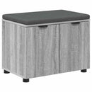 vidaXL Előtér pad Szürke Sonoma 60 x 38 x 46 cm Műanyag Fa és Szövet