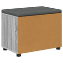 vidaXL Előtér pad Szürke Sonoma 60 x 38 x 46 cm Műanyag Fa és Szövet