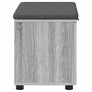 vidaXL Előtér pad Szürke Sonoma 60 x 38 x 46 cm Műanyag Fa és Szövet