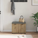 vidaXL Előtér pad Kézműves Tölgy 60 x 38 x 46 cm Műanyag Fa és Szövet