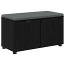 vidaXL Előtér pad Fekete Tölgy 80 x 38 x 46 cm Műanyag Fa és Szövet