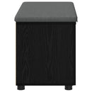 vidaXL Előtér pad Fekete Tölgy 80 x 38 x 46 cm Műanyag Fa és Szövet