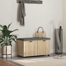 vidaXL Előtér pad Sonoma tölgy 80 x 38 x 46 cm Műanyag Fa és Szövet