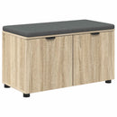 vidaXL Előtér pad Sonoma tölgy 80 x 38 x 46 cm Műanyag Fa és Szövet