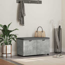 vidaXL Előtér pad Beton Szürke 80 x 38 x 46 cm Műanyag Fa és Szövet