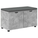 vidaXL Előtér pad Beton Szürke 80 x 38 x 46 cm Műanyag Fa és Szövet