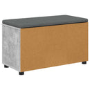 vidaXL Előtér pad Beton Szürke 80 x 38 x 46 cm Műanyag Fa és Szövet