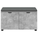 vidaXL Előtér pad Beton Szürke 80 x 38 x 46 cm Műanyag Fa és Szövet