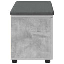 vidaXL Előtér pad Beton Szürke 80 x 38 x 46 cm Műanyag Fa és Szövet