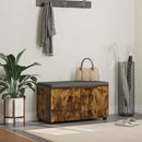 vidaXL Előtér pad Füstölt Tölgy 80 x 38 x 46 cm Műanyag Fa és Szövet