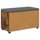 vidaXL Előtér pad Füstölt Tölgy 80 x 38 x 46 cm Műanyag Fa és Szövet