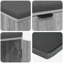 vidaXL Előtér pad Szürke Sonoma 80 x 38 x 46 cm Műanyag Fa és Szövet