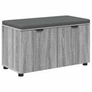 vidaXL Előtér pad Szürke Sonoma 80 x 38 x 46 cm Műanyag Fa és Szövet