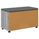 vidaXL Előtér pad Szürke Sonoma 80 x 38 x 46 cm Műanyag Fa és Szövet