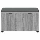 vidaXL Előtér pad Szürke Sonoma 80 x 38 x 46 cm Műanyag Fa és Szövet