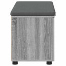 vidaXL Előtér pad Szürke Sonoma 80 x 38 x 46 cm Műanyag Fa és Szövet