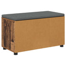 vidaXL Előtér pad ajtóval Öreg fa 80 x 38 x 46 cm Műanyag Fa és Szövet