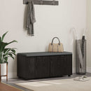 vidaXL Előtér pad Fekete Tölgy 100 x 38 x 46 cm Műanyag Fa és Szövet